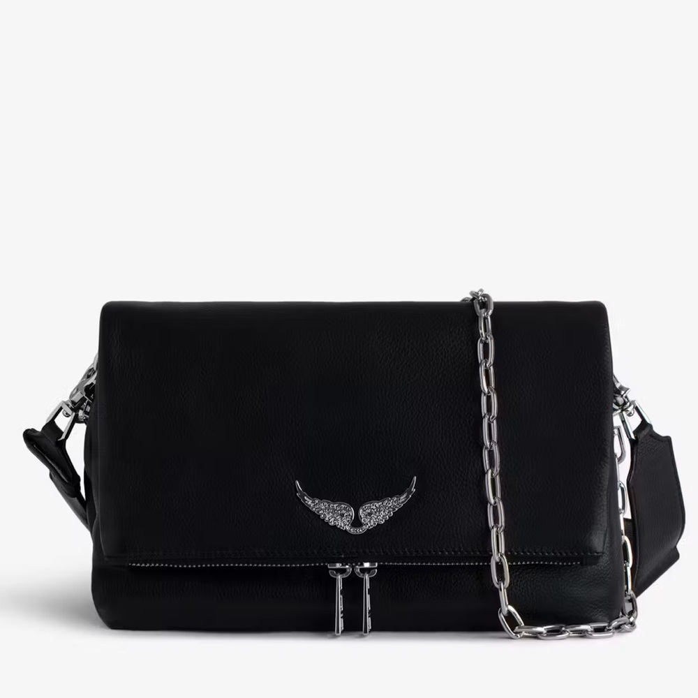 Zadig & Voltaire Grey Rocky Shoulder Bag